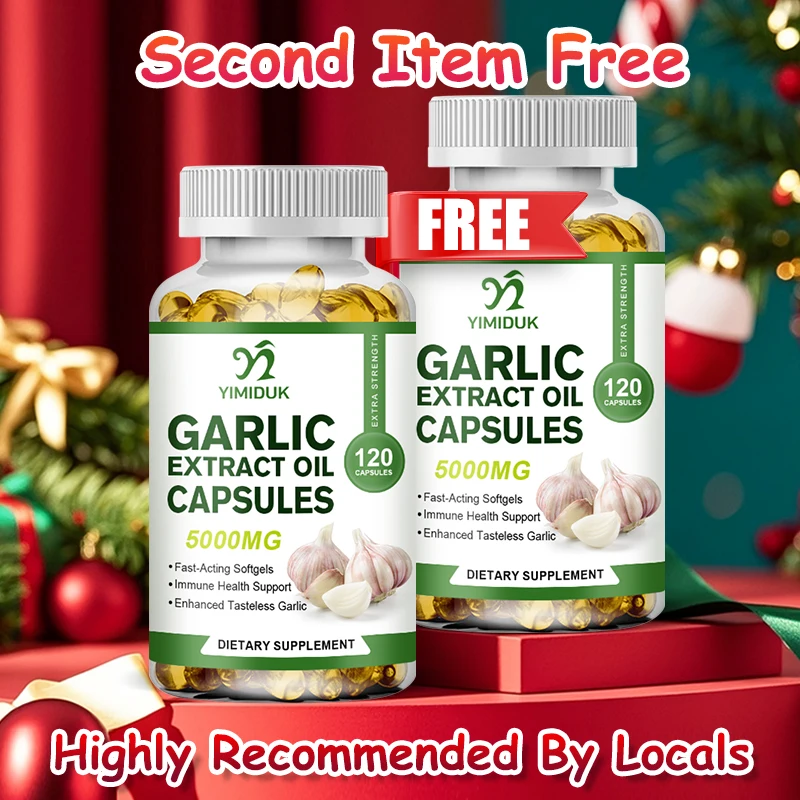 

Garlic Extract Oil Capsules 500 mg, Support Heart Health And Circulation, Antioxidant Properties, Immune Health, Women & Men