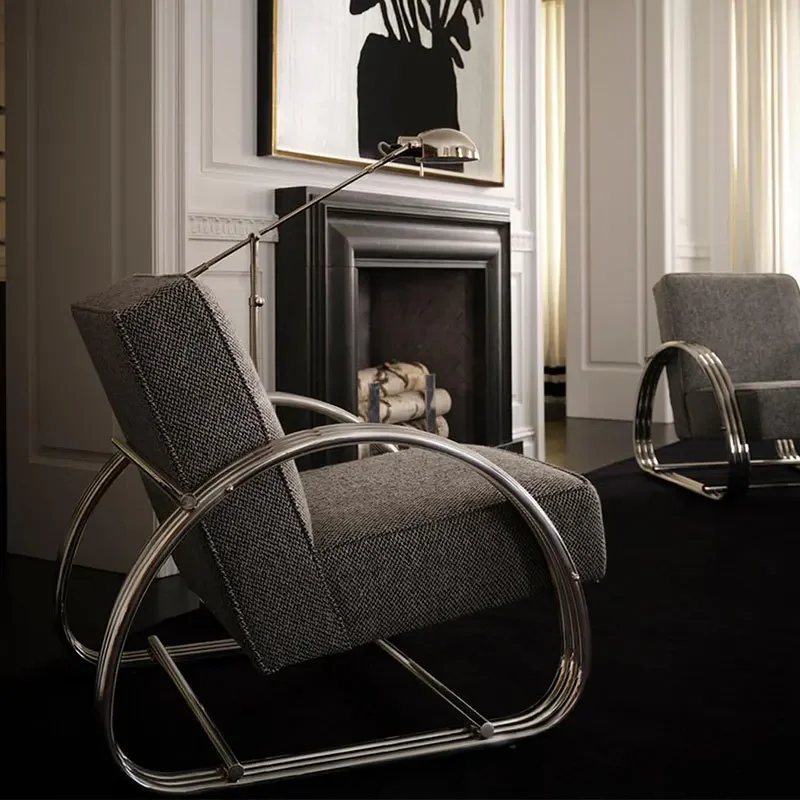 Leisure sofa chair creative sample room post-modern living room lazy single sofa balcony back