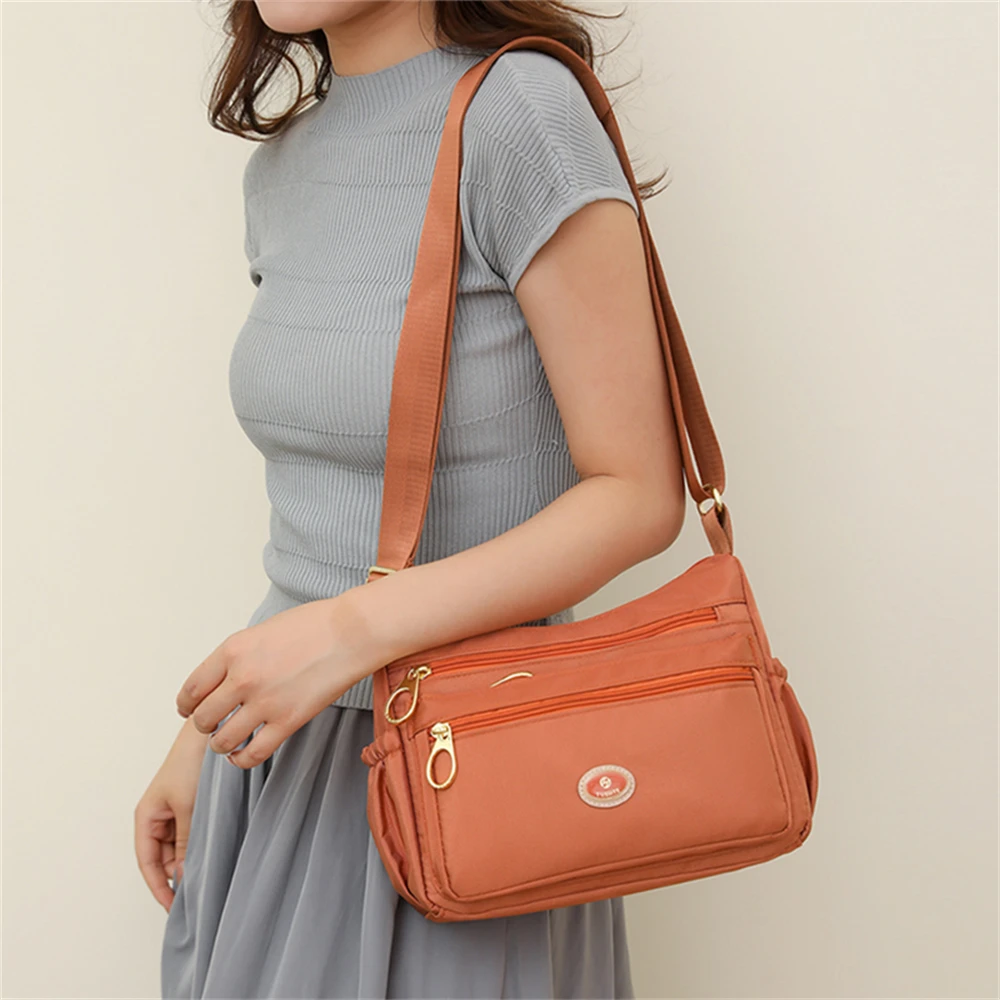 Solid Color High Quality Nylon Ladies Shoulder Bag New Small Ladies Mobile Phone Purse Fashion Women Crossbody Bags Bolso Mujer