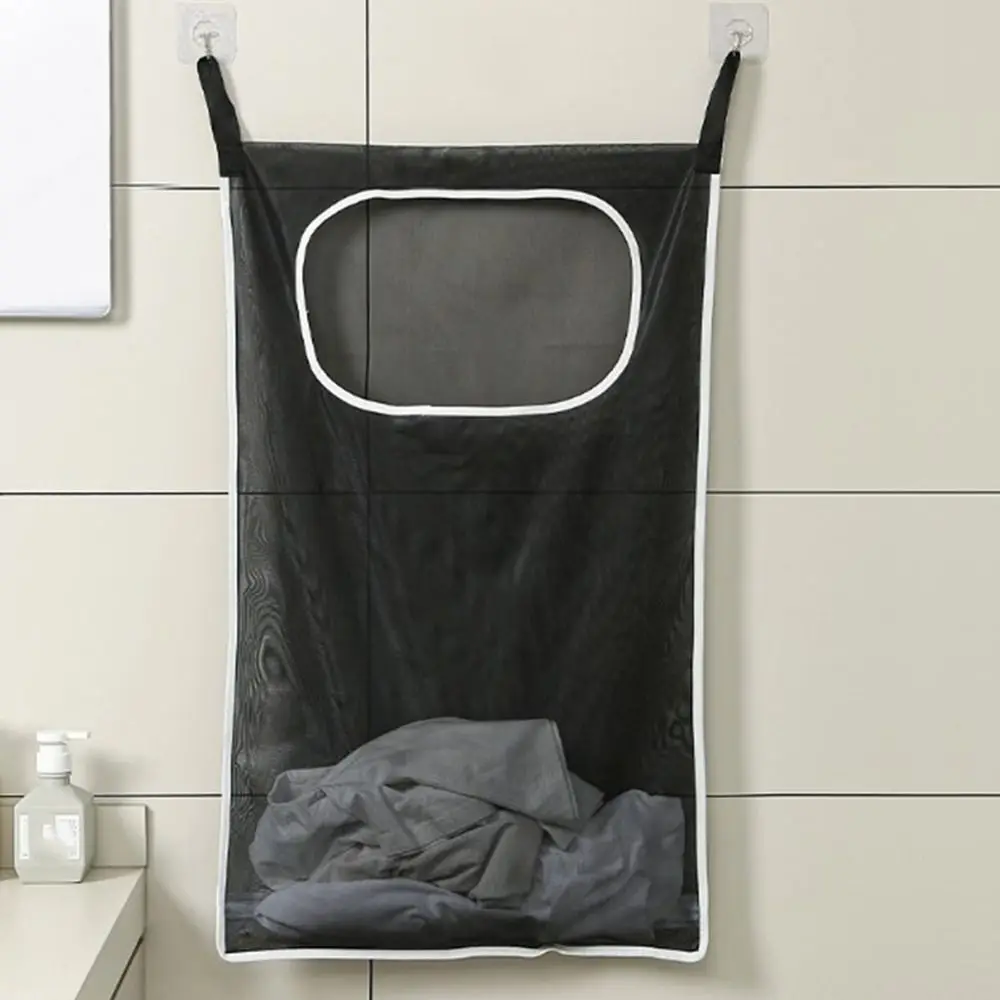 

Wall-mounted Dirty Clothes Basket Large Capacity Durable Foldable Clothing Organizer Waterproof with Hook Hanging Sundries Bag