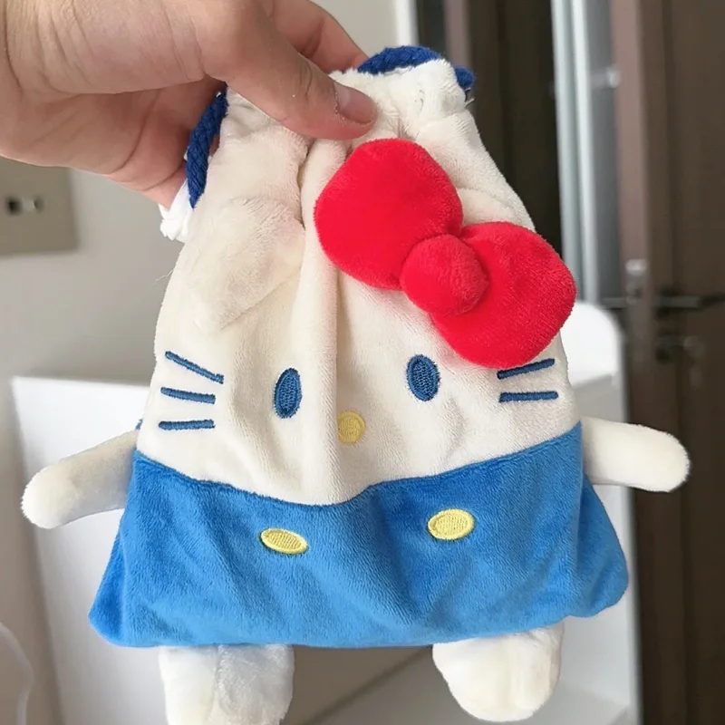 Sanrio Kawaii HelloKitty Plush Bundle Pocket My Melody Cute Plush Camera Storage Bag Portable Bag Zero Wallet Girl Gift