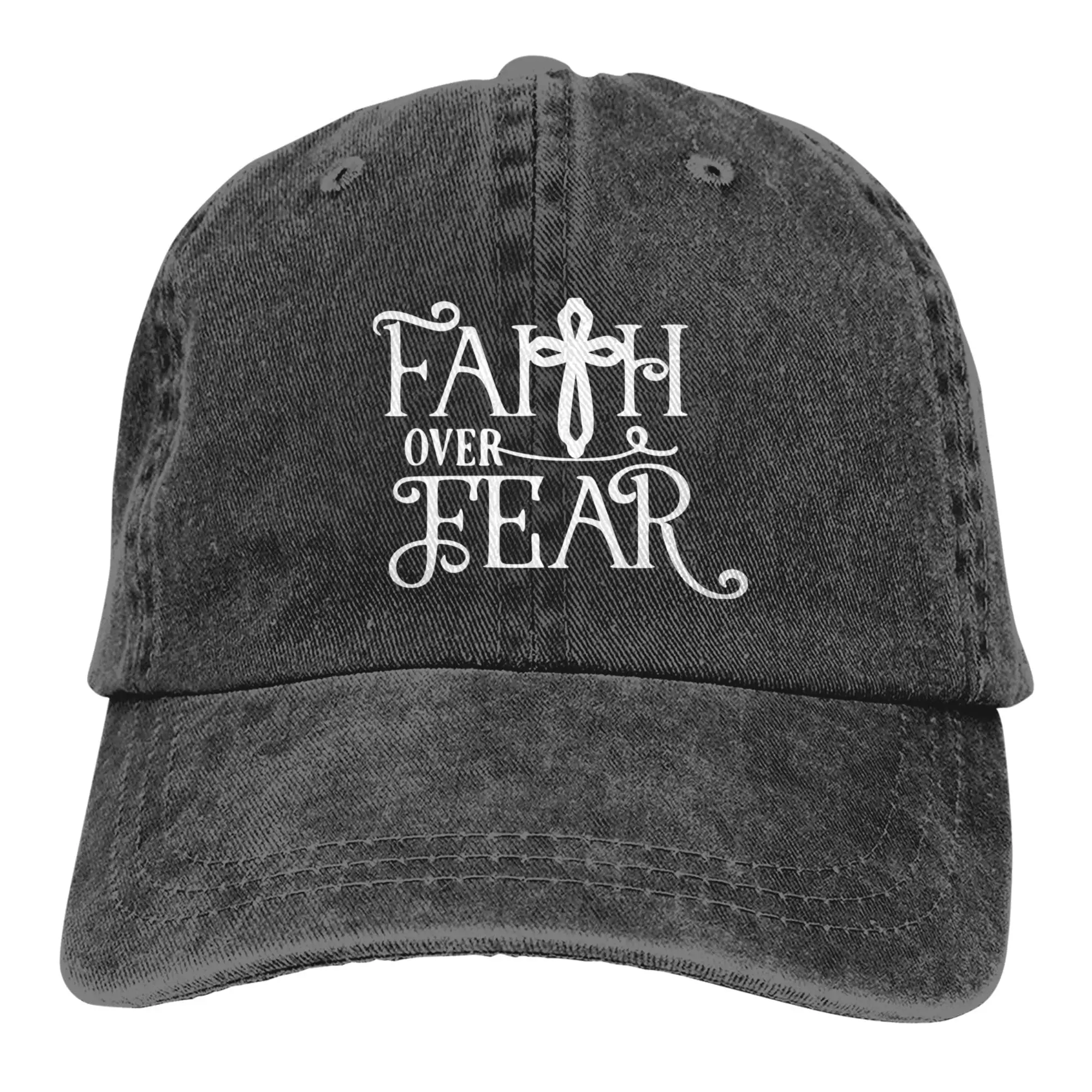 

Faith Over Fear Baseball Cap Adjustable Classic Vintage Low Profile Washed Cotton Dad Hat for Women Men