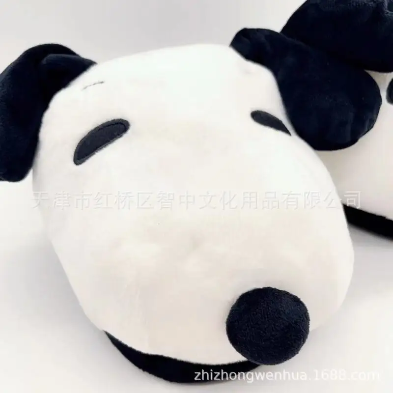 Kawaii Snoopy Winter Soft Plush Warm Indoor Home Floor Slippers with Movable Ears Casual Daily Holiday Collectible Gift