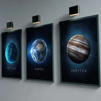 Sun Venus Pictures Painting Nordic Posters for Living Saturn Mars Earth Pluto Planet Wall Art Canvas and Prints Wall Room Decor
