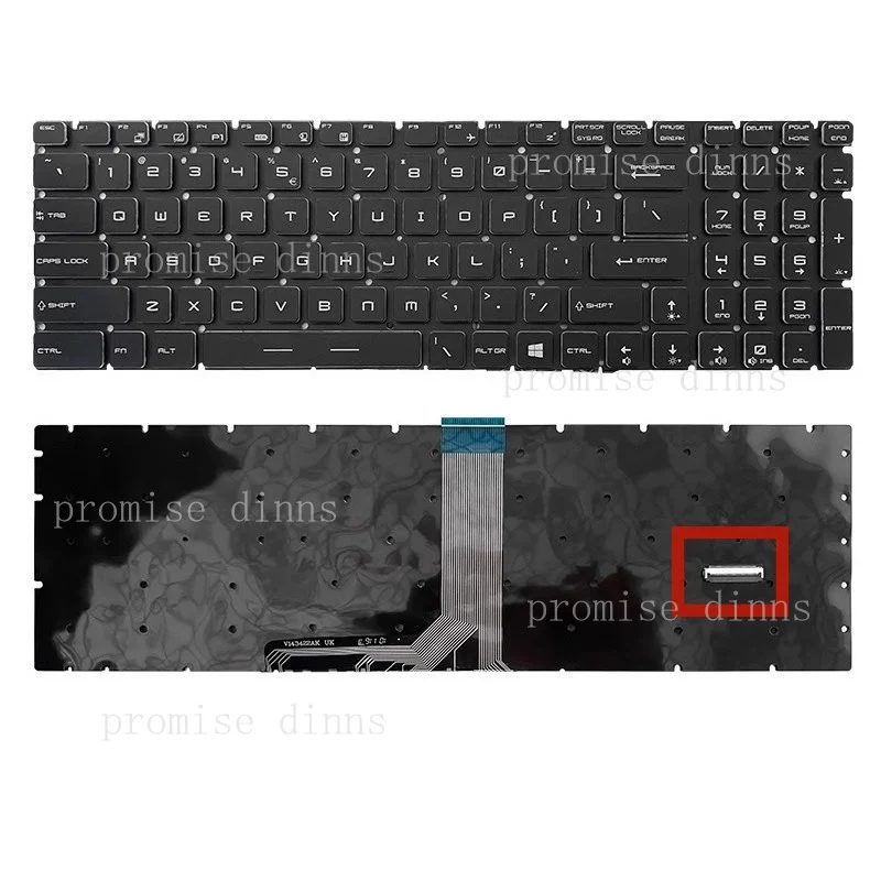 M   for MSI MS-16P5 MS-16P7 MS-16P8 MS-16U1 MS-16U4 Per-key RGB Backlit US Keyboard New