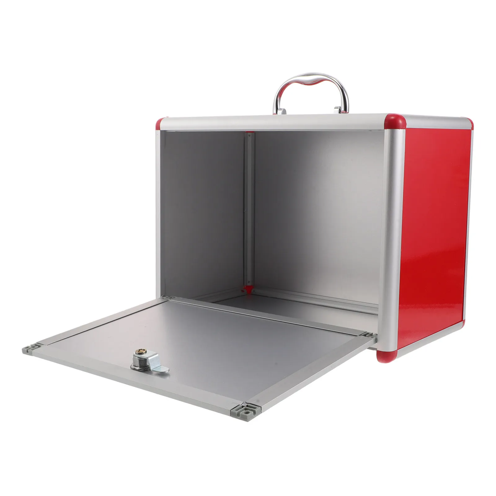 

Red Portable Voting Box with Slot and Lock 13.3 X 9.8 Inch for Fundraising Elections Raffle Contests Community Events Donation