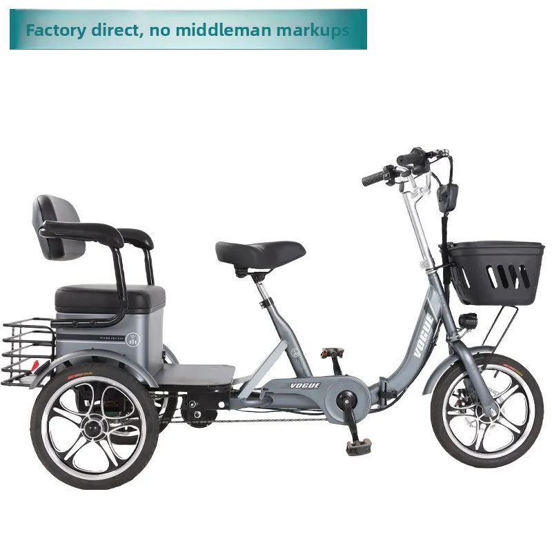 

Electric tricycle household small long battery life cycling travel labor-saving and lightweight new pick-up and drop-off childre