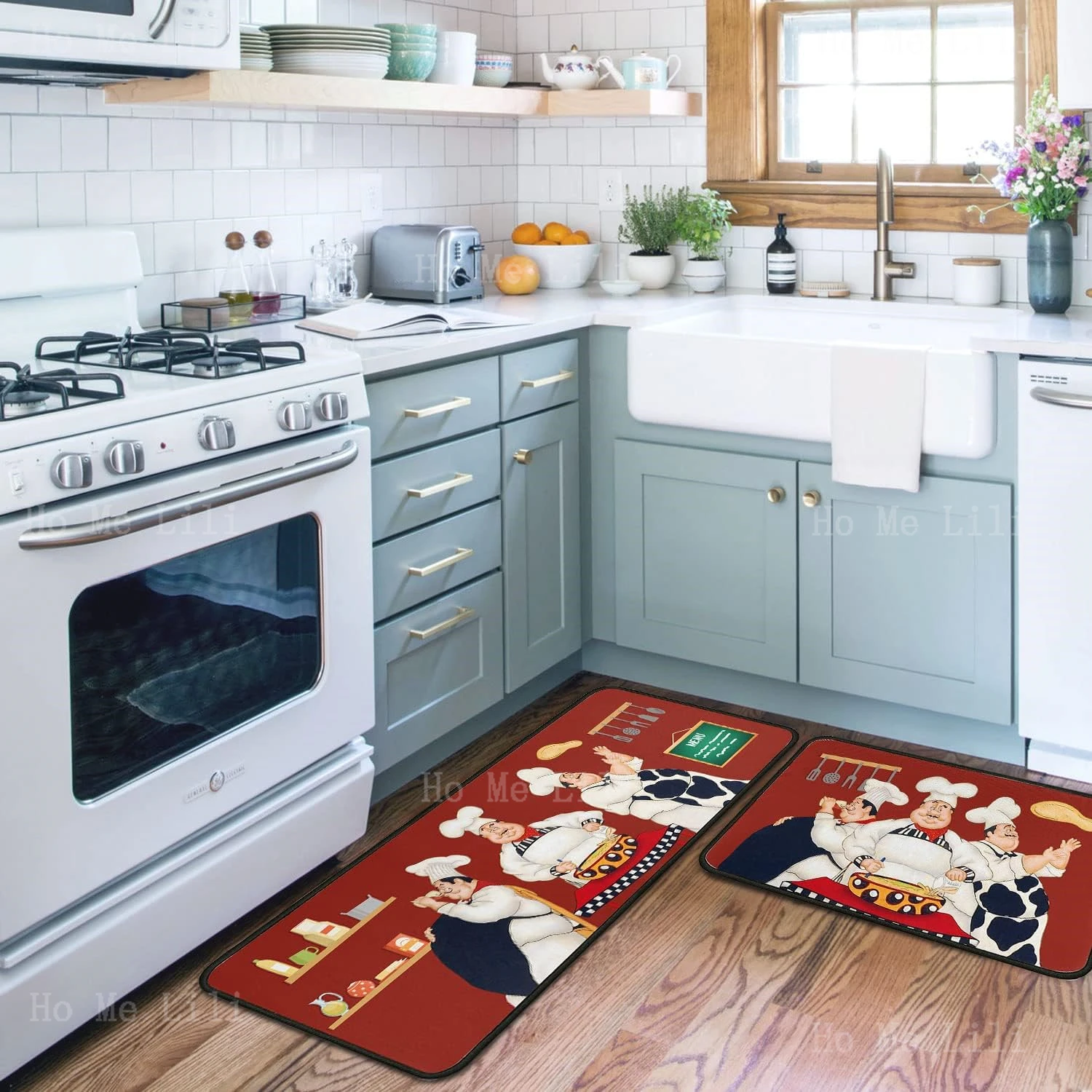 Chef Kitchen Rugs And Non Skid Washable Kitchen Mat For Floor Anti Fatigue