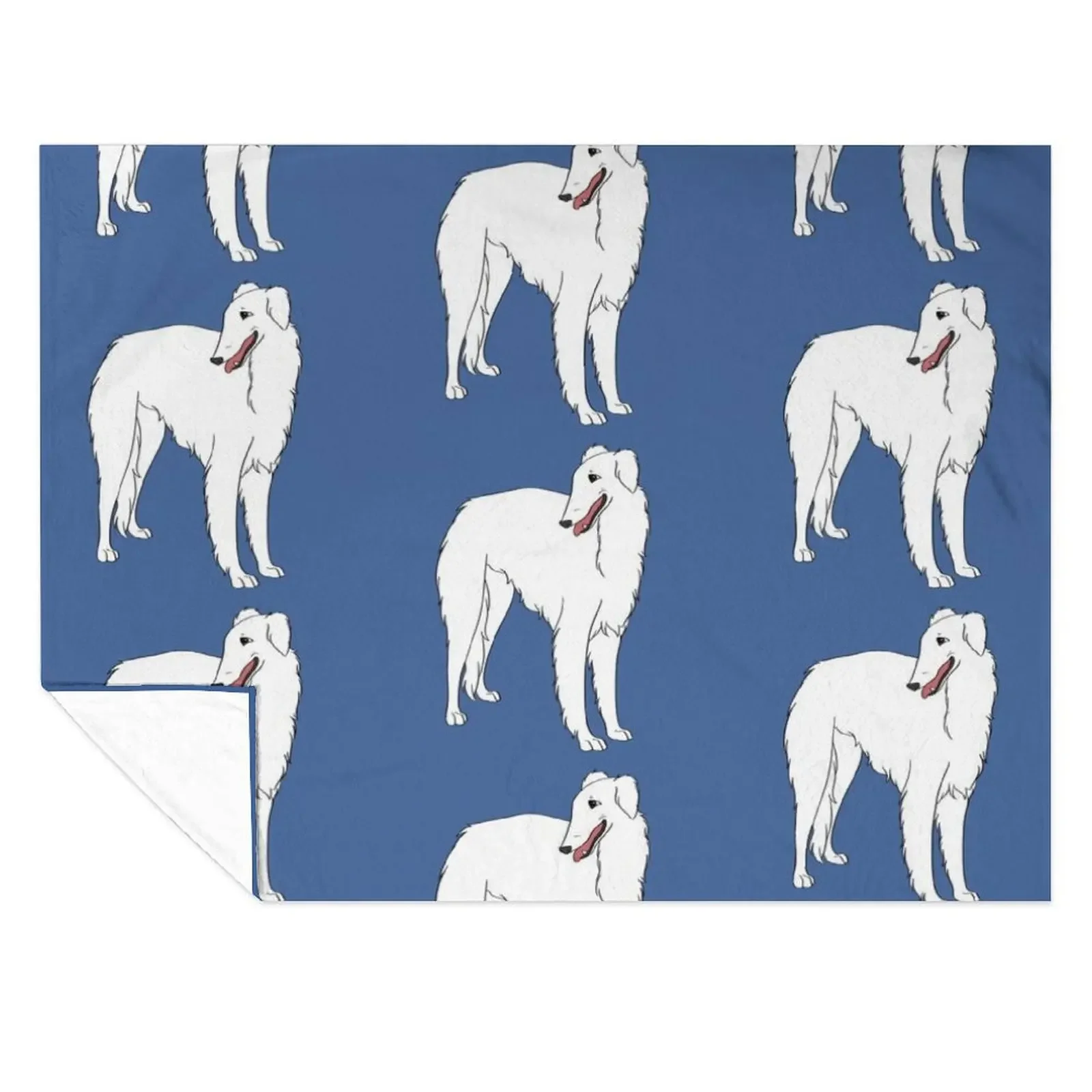 

Borzoi Throw Blanket anime Soft Plush Plaid Bed linens Warm Blankets