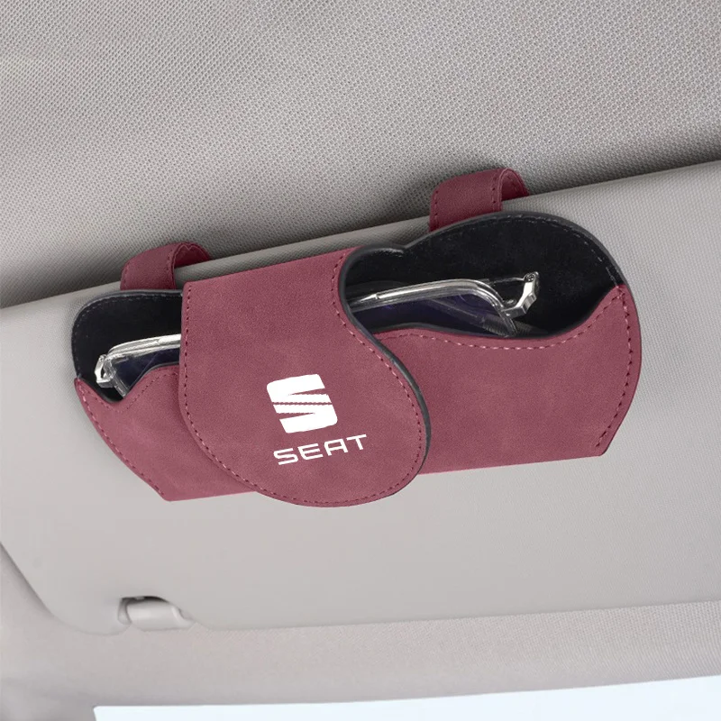 Car Sun Visor Glasses Storage Holder Card Ticket Case For Seat TOLEDO Leon EXEO Mk3 Mk2 5f Ateca Altea Fr 1m Arona Car Accessory