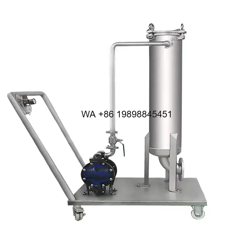 Wmwmnu Industrial Stainless Steel Honey Filtering with Movable Bag Filter Housing Industrial Filtration Equipment