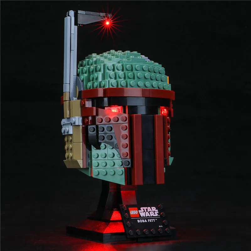 DIY LED Light Kit For LEGO 75277 Boba Fett Helmet   (Only LED Light,Without Blocks Model)