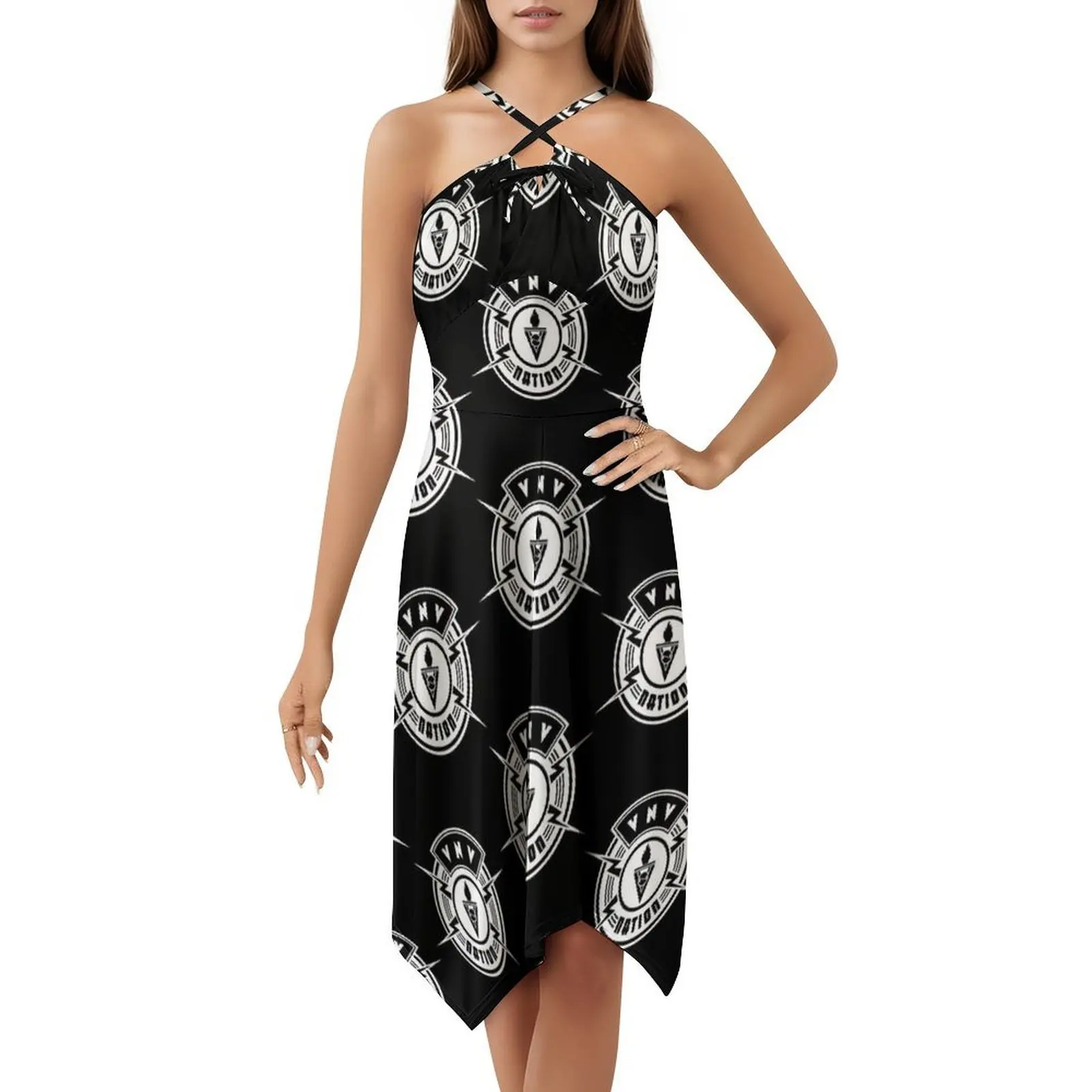Minivestido Preppy A-line holgado mujer - usage example