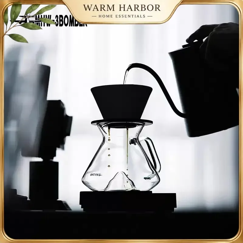 Mhw-3bomber Hill Style Graduated Glass Coffee Server Drip Pot Pour Over Coffee Maker For Home Office Cafe Brewing Barista Tool - view 2