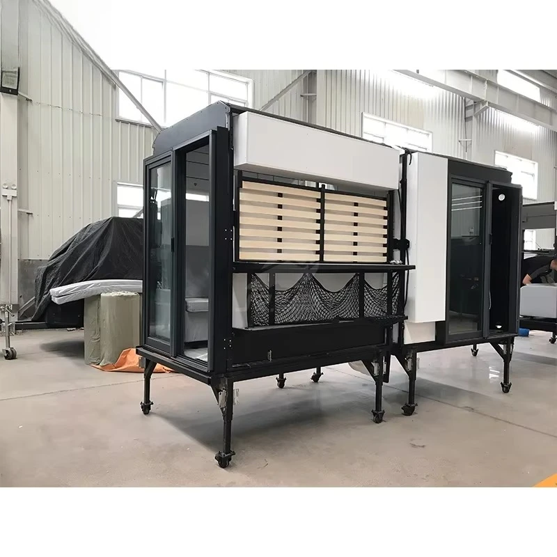 Camper Kit With Fold-Out Bed and Sliding Kitchen Drawer