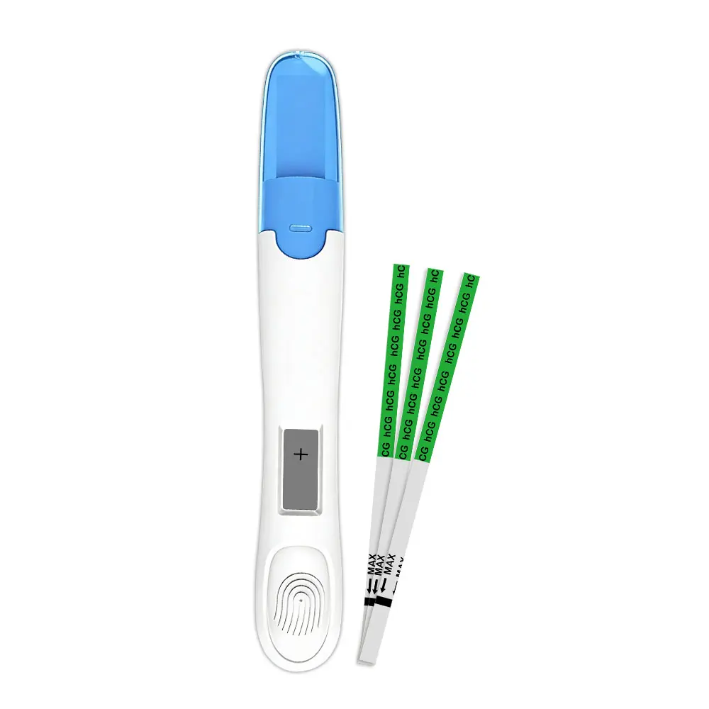 Prueba de Embarazo Digital Temprana (1 Prueba), Kit de Prueba de Embarazo Casera para Mujeres con 5 Tiras de Prueba Fáciles GRATIS