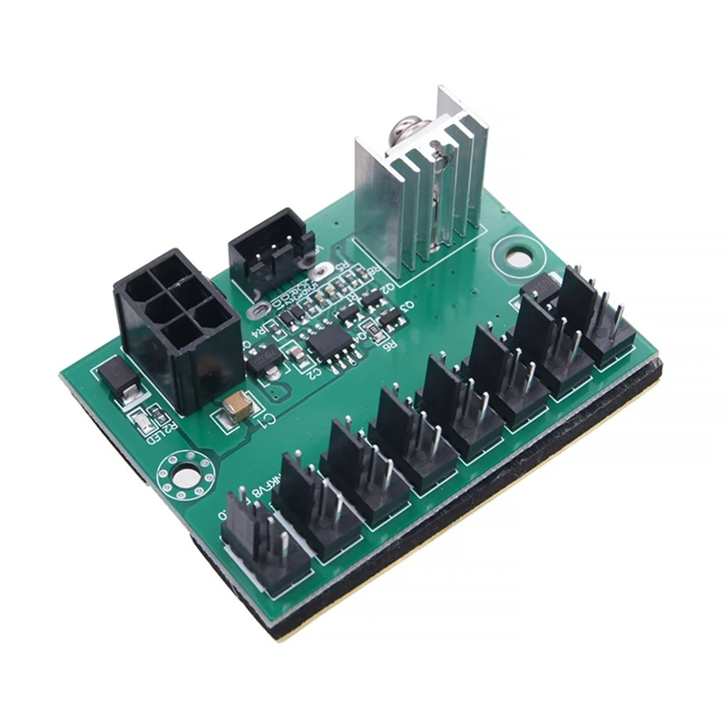 DC12V Computer Case Miner Fan Speed Controller Module 8-Channel Fan Hub PWM High-Power Violent Fan Controller