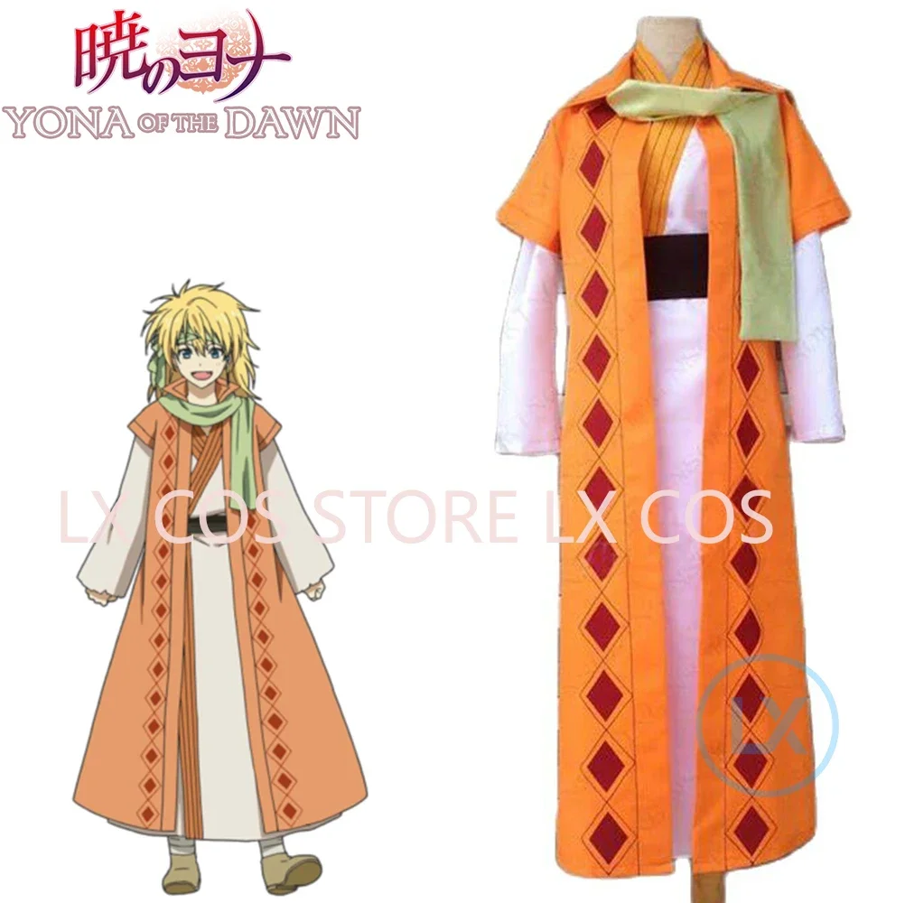 

Anime Akatsuki no Yona Cosplay Costume Yellow Dragon Warrior Zeno Cape Robe Suit From Yona Of The Dawn Halloween Gifts