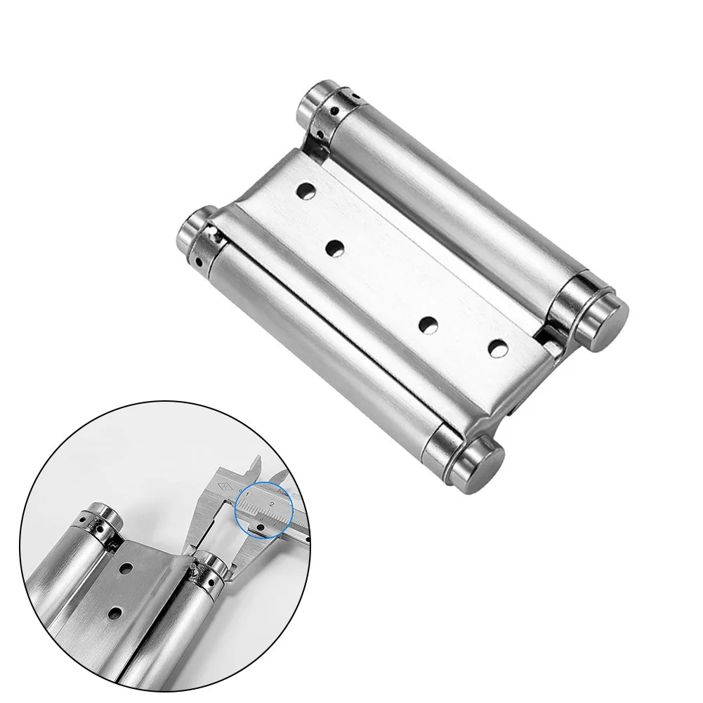 Double Spring Hinge Two-Way Door Hinge Stainless Steel  Automatic Door Closing Garage Door Hinges Fence Dedicated Hardware