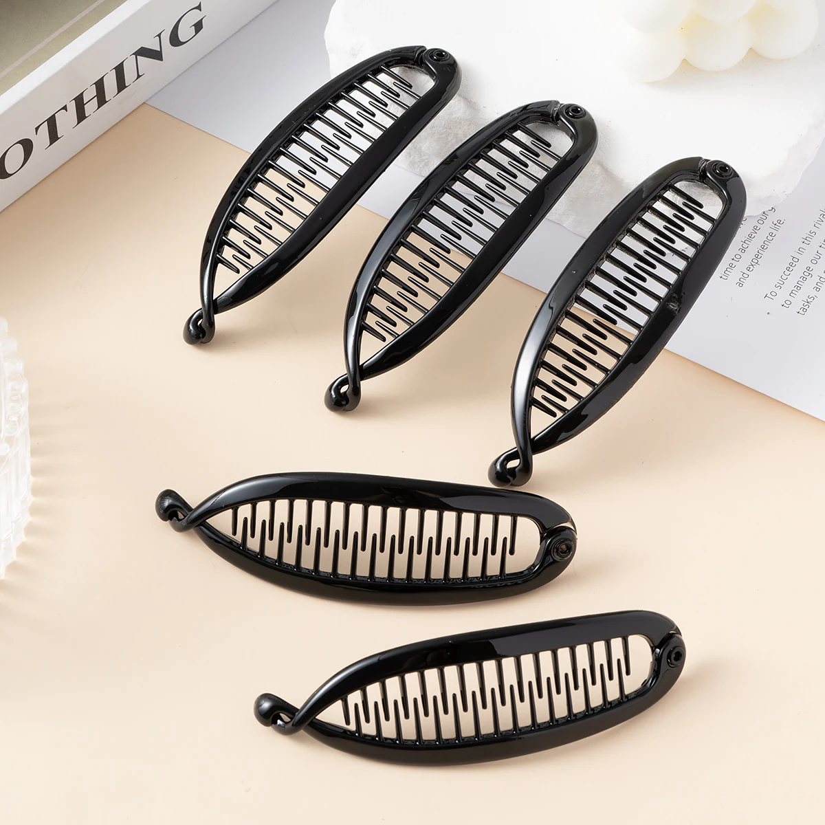 Horquilla mate en forma de pez para mujer, coleta, pinza para el pelo de plátano, pasadores, diadema torcida, accesorios para el cabello, 5 uds.