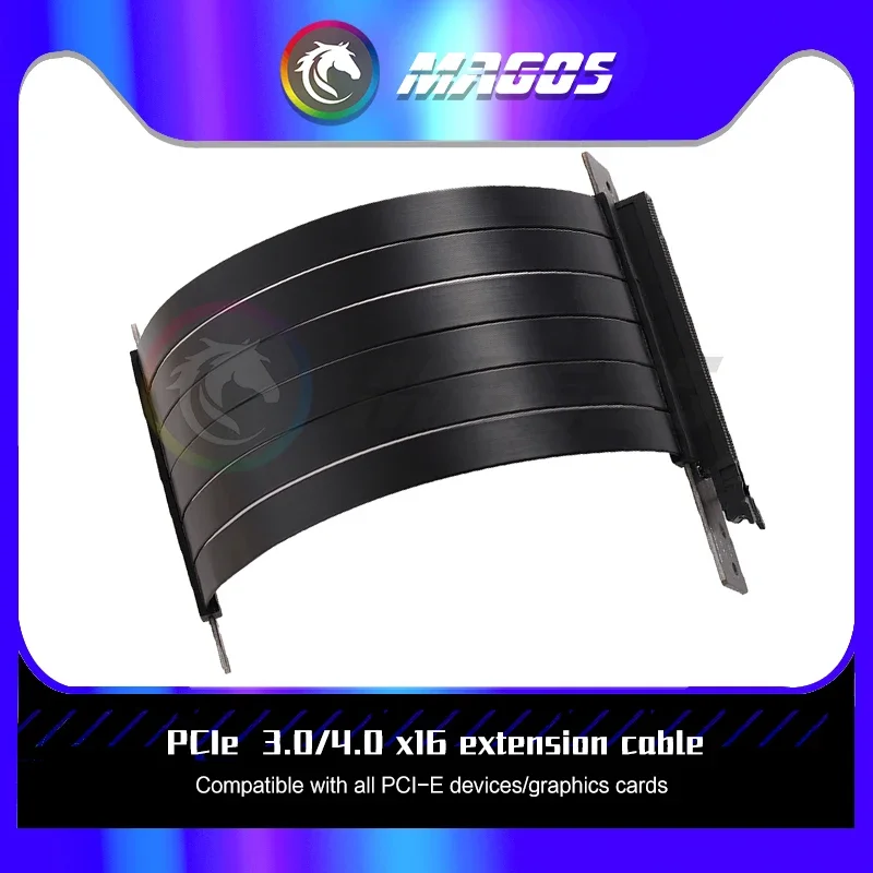 Cable elevador PCIE 4,0 3,0 16x de velocidad completa, extensión de tarjeta gráfica, puerto PCI Express, tarjeta de expansión GPU, extensor blindado elevador