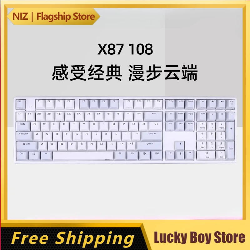 

NIZ X87 ATOM68 Micro82 Клавиатура статической емкости 35/45gf Переключатель давления 3 режима/проводная Бесшумная клавиатура Программатор Написание Офис