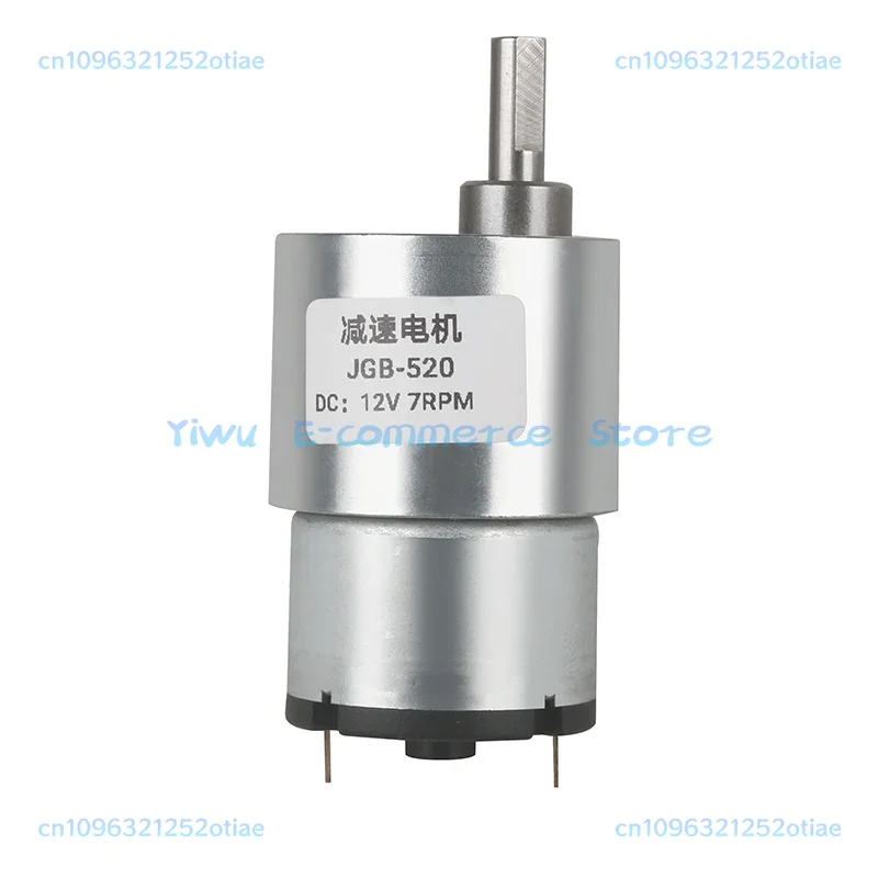 7RPM to 960RPM DC Gear Motor 12V/24V Reversible High Torque Gear Box JGB37-520 Electric Reduction Geared Motor BB