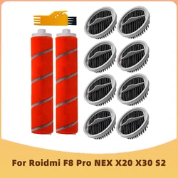 Xiaomi Roidmi F8 Pro NEX X20 X30 S2 için El Tipi Kablosuz Elektrikli Süpürge Rulo Ana Fırça Hepa Filtre Yedek Parçalar