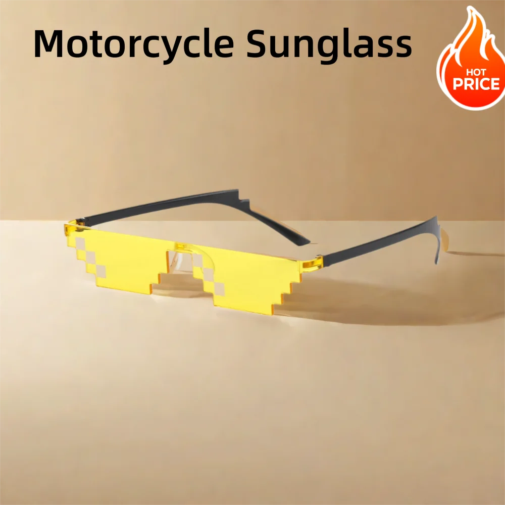 

Gift Cosplay Men & Women Pixelated Mosaic Glasses Party Glasses Gamer Robot Sunglasses Shades