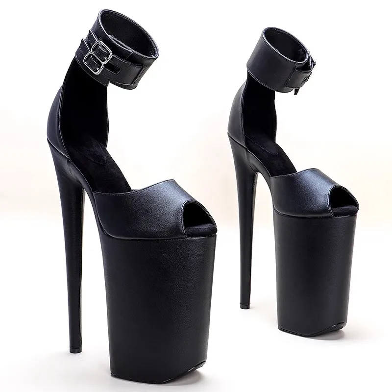 

New 26CM/10inches PU Upper Plating Platform Sexy High Heels Sandals Pole Dance Shoes 003