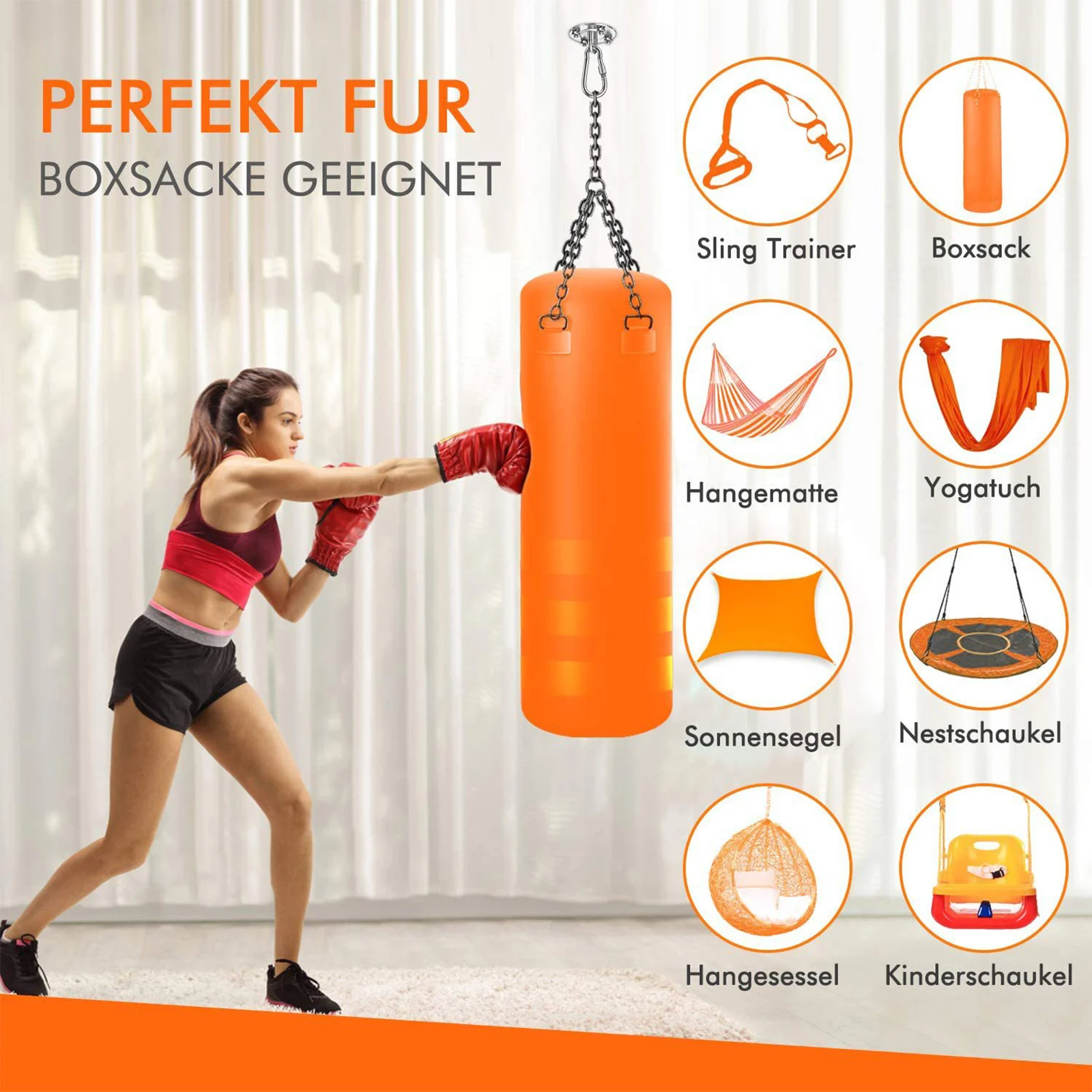 304 Stainless Steel Suspension Bracket Hammock Mount Ceiling Hook Anchor Hanger For Gym Training Aerial Yoga Swing Hanging Kit
