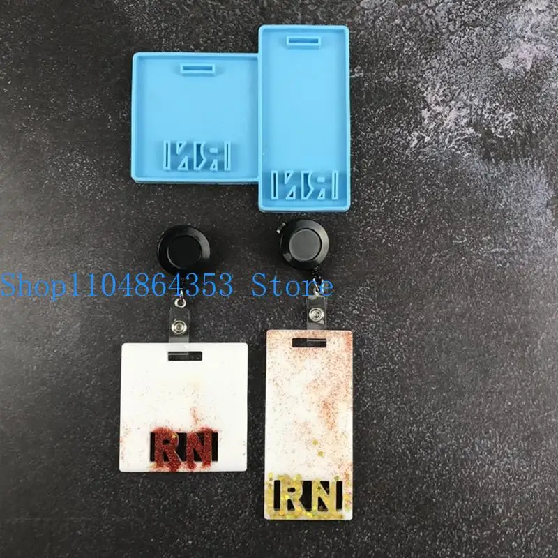 

652F Практичная форма для медсестры из смолы, именной ярлык для брелка, катушка для значка, простая в использовании, чистая для