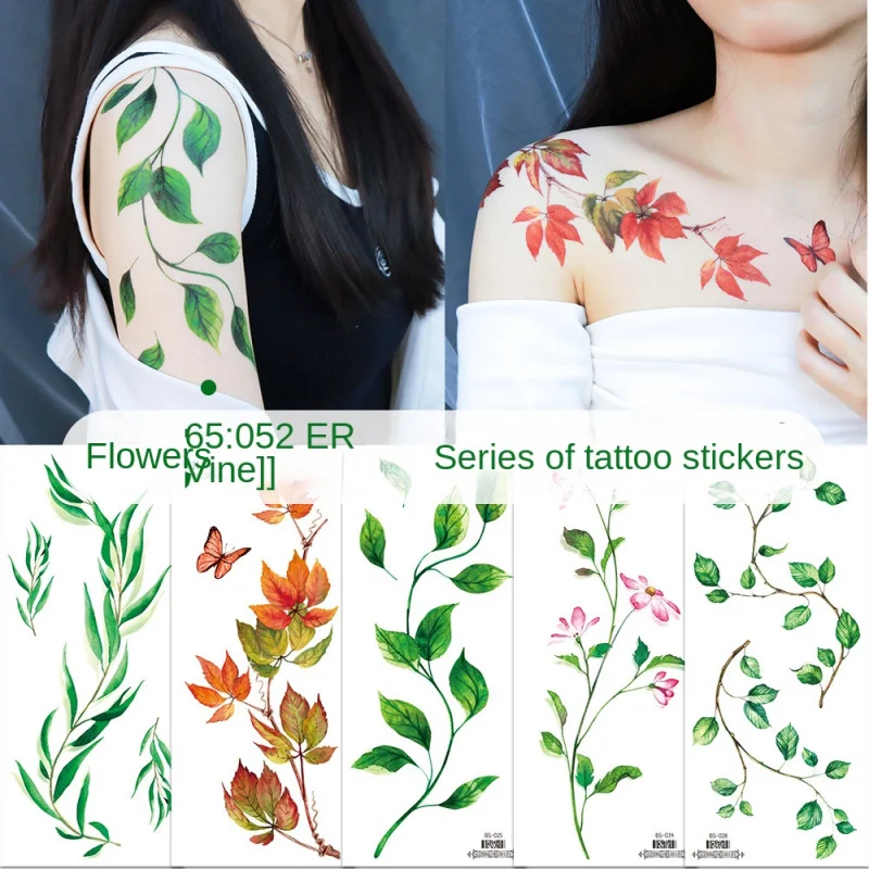 Pegatina de tatuaje de mimbre de 2 piezas de estilo Xiaofresh