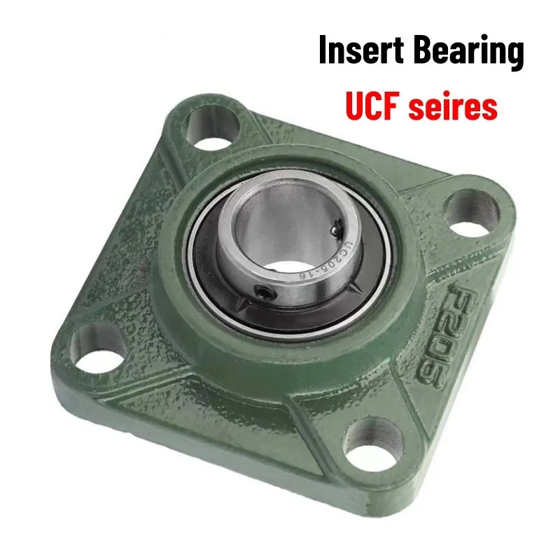 1pcs  Insert Bearing Square Bearing Housing British Size UCF201-8 UC202-10 203-11 204-12 205-14 205-15 205-16