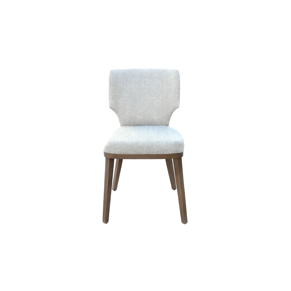 #Ivory Champagne Velvet Wooden Dining Chairs - Suitable for Dining Rooms, Home Offices, Hotels and Bathrooms | Modern Furniture