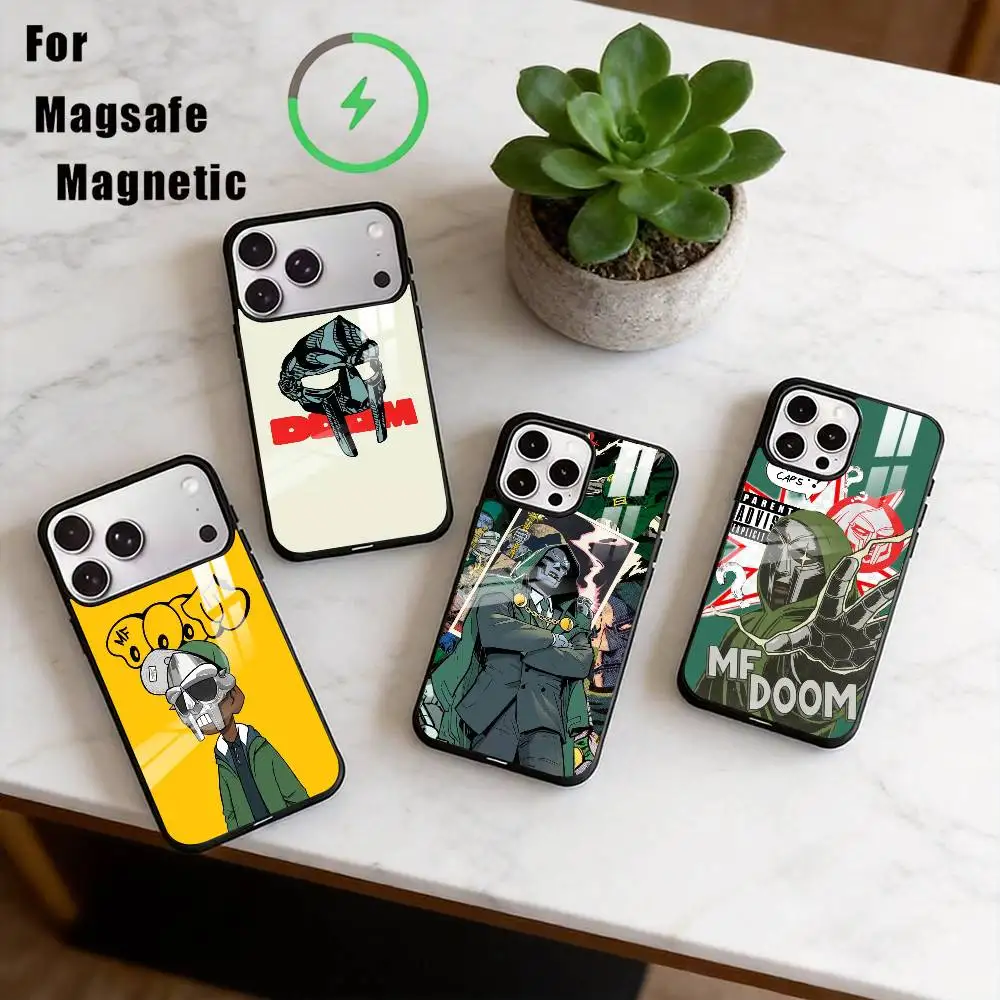 

MF-DOOMs-Rapper Phone Case For iPhone17,16,15,14,13,12,11 Plus,Pro Magnetic For Magsafe Wireless Charging