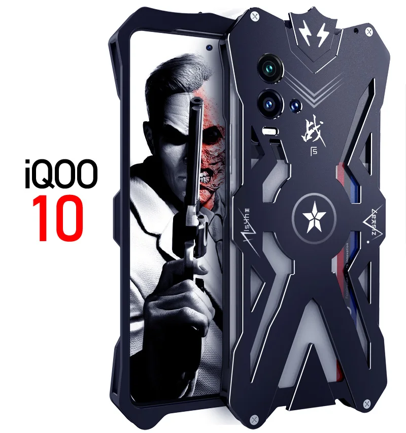 

New Metal Steel Machinery Thor Punk Bumper Metal Armor Defender For Vivo Iqoo 10 Iqoo10 Pro Heavy Duty CASE Cover