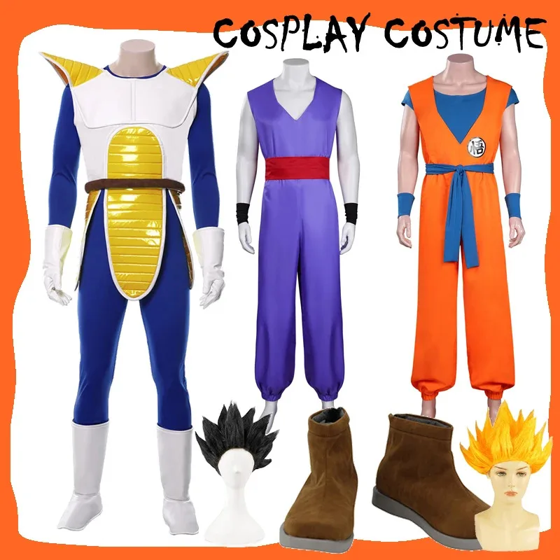 Sky05 Son Cosplay disfraz de Goku Z Vegeta Anime Son Gohan trajes hombres monos de juego de rol zapatos masculino Halloween carnaval Party99JIu @