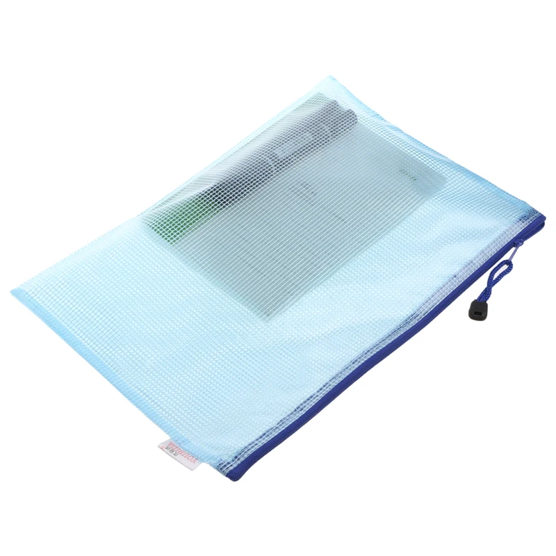 Waterproof Zipper Paper File Pencil Pen Case Bag File Document Makeup Bags 2pcs