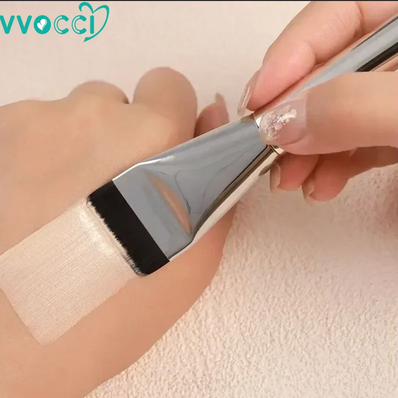 Blending fundação creme pincéis de maquiagem ultra fino pincel de fundação leve e fino pincel de contorno de rosto pincel de contorno plano