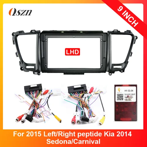 Imagen 1 del producto Marco de 9 pulgadas para coche, reproductor de DVD, Panel de Audio, montaje Fascia, para Kia 2015 Sedona/Carnival 2014, péptido izquierdo/derecho