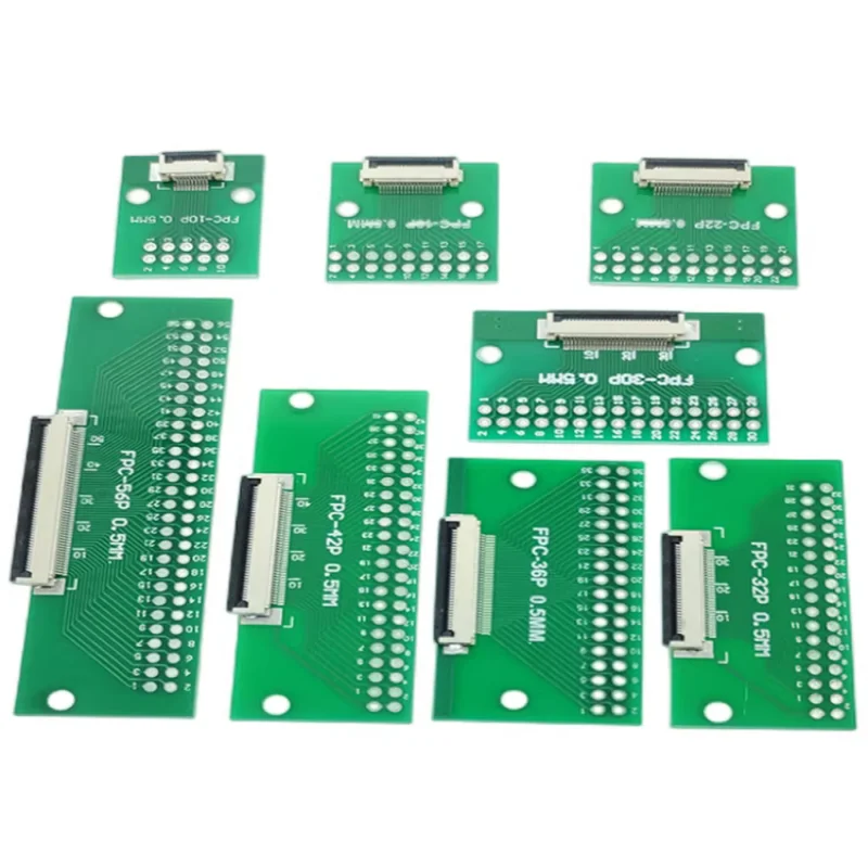 1PC FPC FFC to 2.54mm DIP PCB Adapter 0.5mm Pitch 6 8 10 12 14 20 30 40Pin SMT to Through Hole Connector for PCB Board Converter