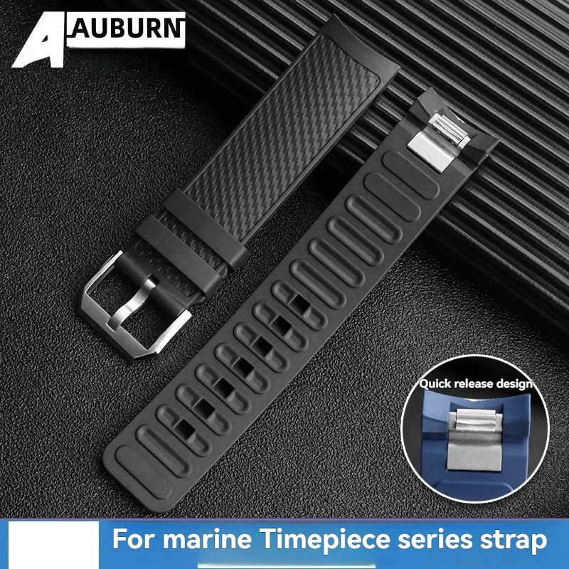 For IWC Ocean Watch IW376805 376806 Kusto IW329001 IW328802 Quick Release Rubber Steel Linker Strap 22mm Fluororubber Watchband