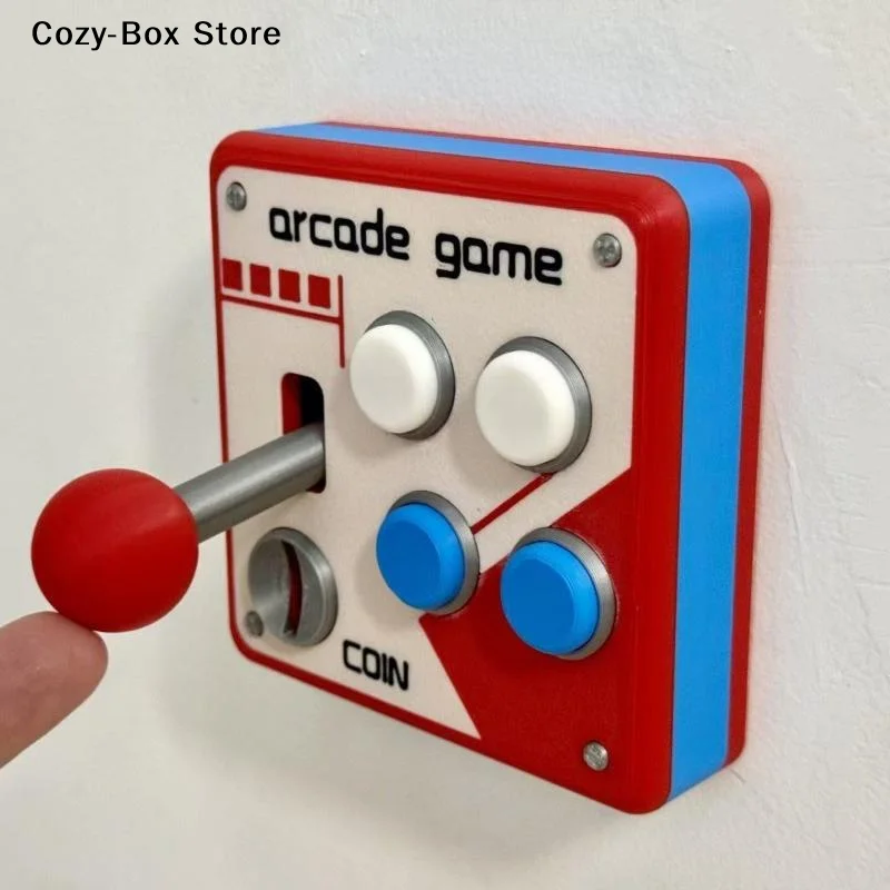 [ZY]Retro Arcade Game Joystick Wall Light Switch Panel 80s Vintage Decorative Wall Plate Cover for Game Room Bedroom[ZY]