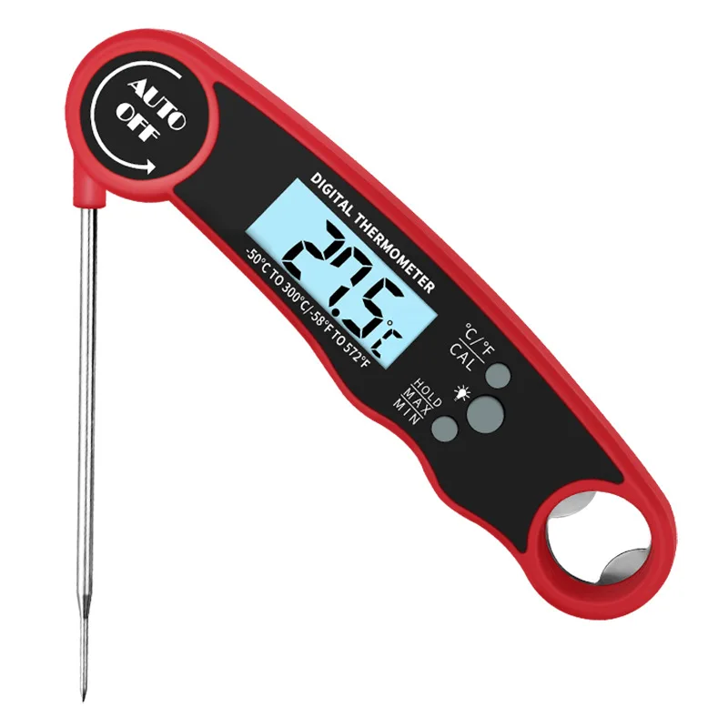 FerryChing Instant Read Meat Thermometer for Grill and Cooking Waterproof Ultra Fast Thermometer with Backlight & Calibration