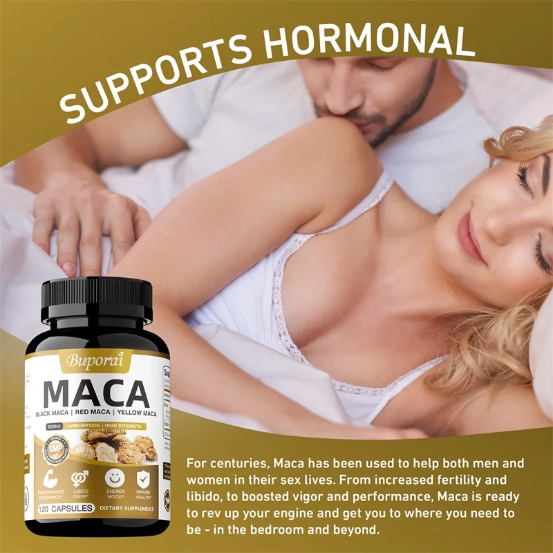كبسولات جذر الماكا - تخفف التوتر، وتحسن الأداء الجنسي، وتعزز توازن الهرمونات الذكورية، وتحسين القدرة على التحمل #4
