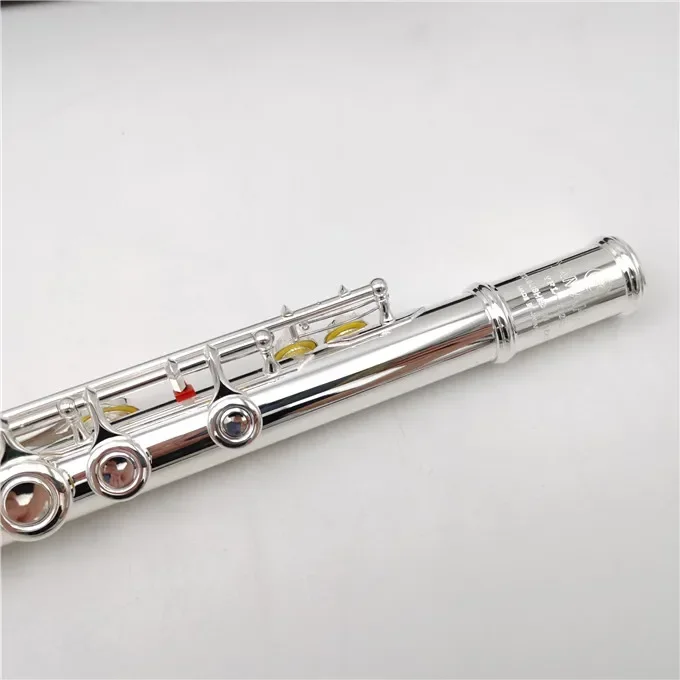 

Top Japan Flute 212SL Professional Cupronickel C Key 16 Hole Flute Silver Plated Musical Instruments With Case and Accessories