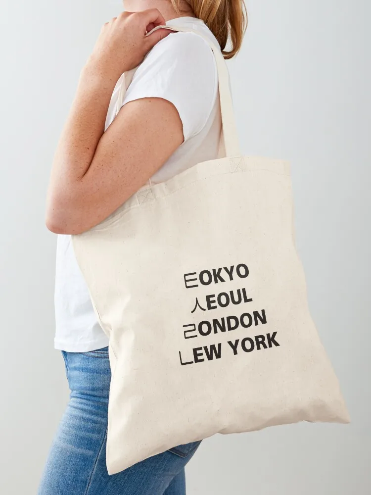 Tokyo Seoul London Newyork Tote Bag Canvas bag for women free delivery bags tote bag woman
