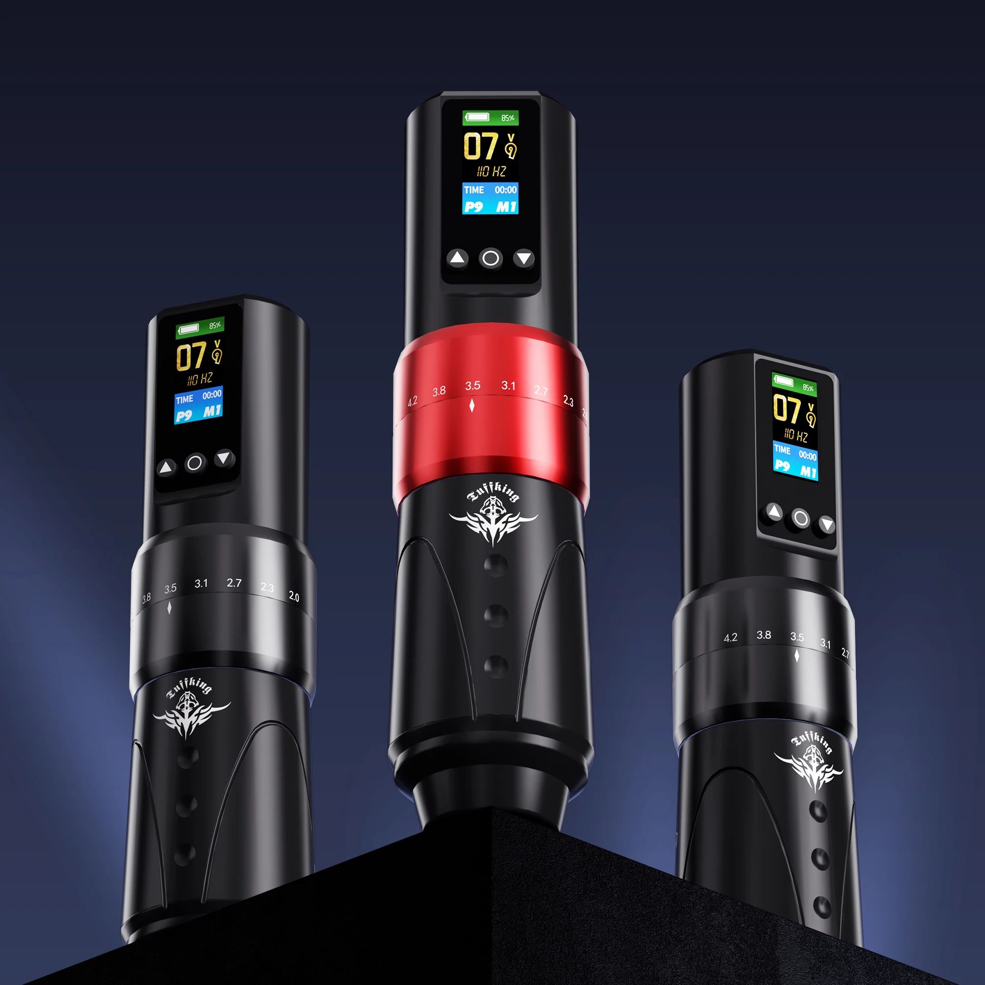 

Tuffking Tattoo Pen Wireless All in One P8 Full Metal Body Color Screen Adjustable Travel Battery Pen
