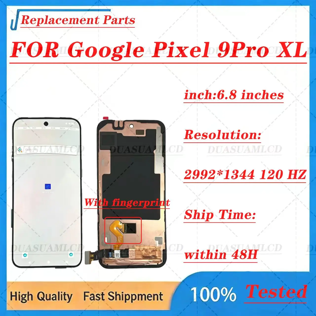 For Google Pixel 9 Pro XL Original OLED & TFT Touch Digitizer Display Assembly Replacement 100%Tested Fast Ship Grade A Premium!